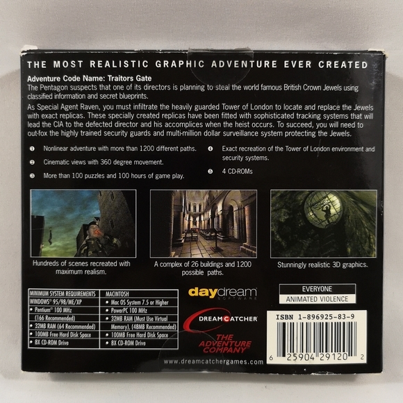 Traitors Gate PC Video Game, Complete 4 Disc Set with Manual, Unused Condition - Picture 4 of 7